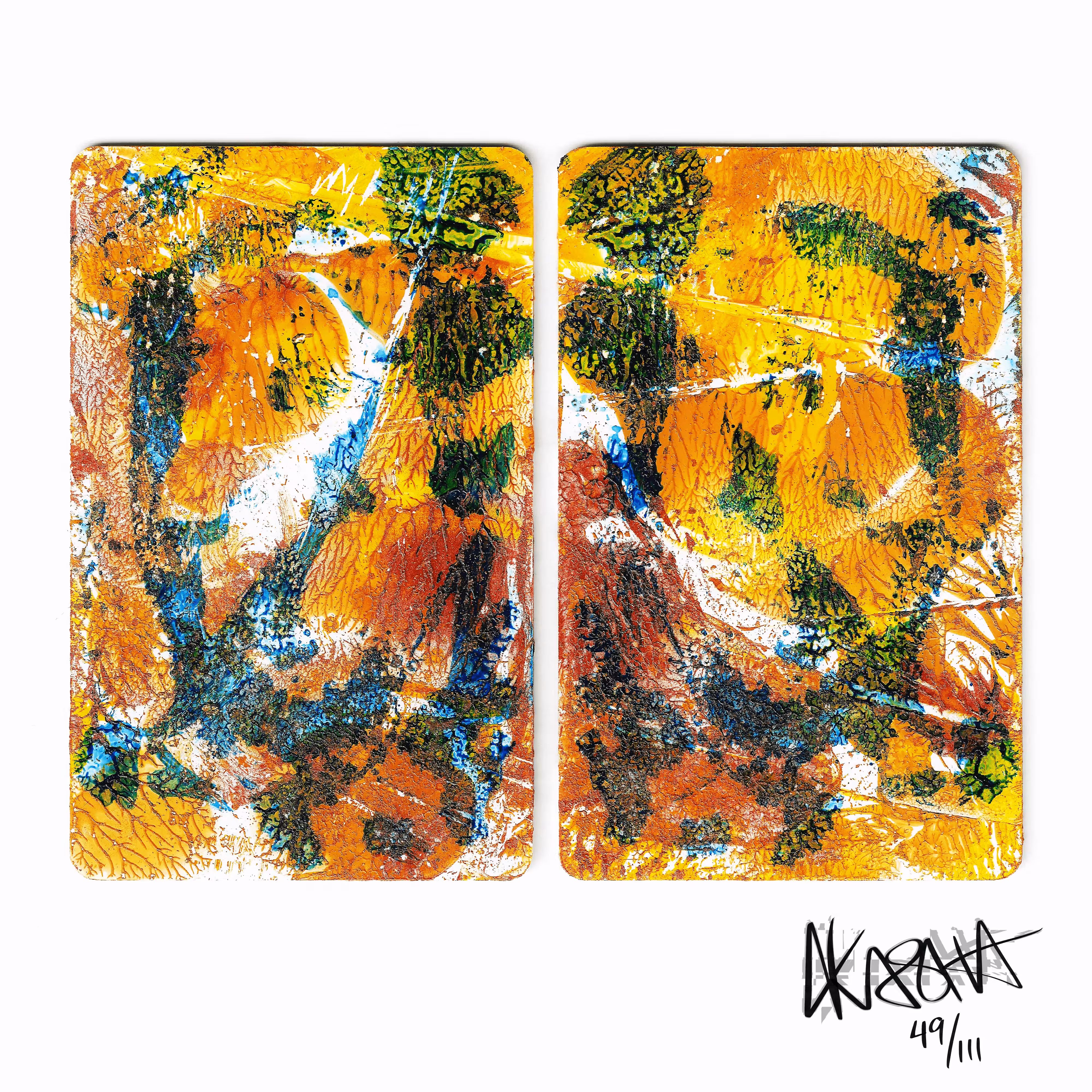 Micro Diptych: Fall Drop