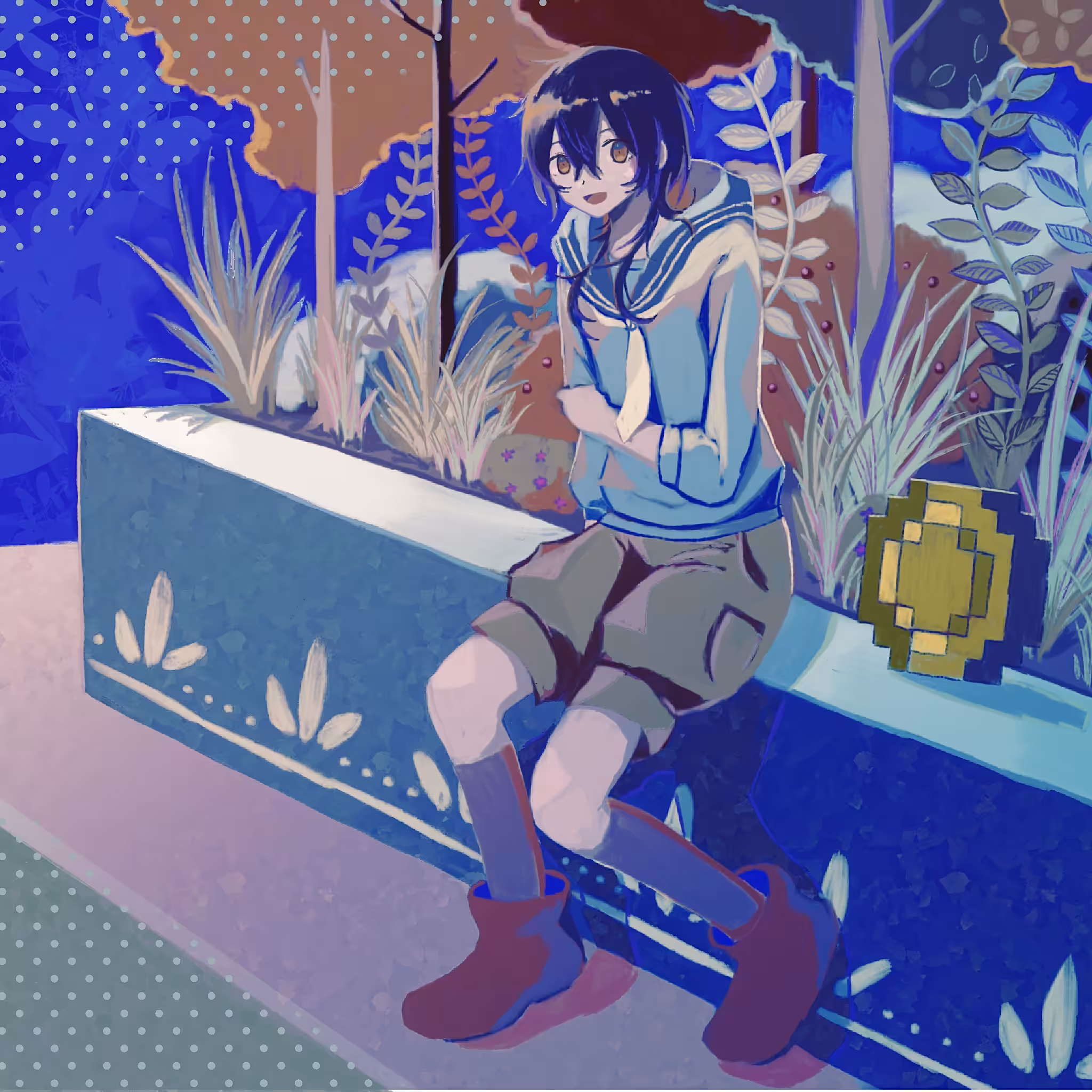 Plants and a Bench