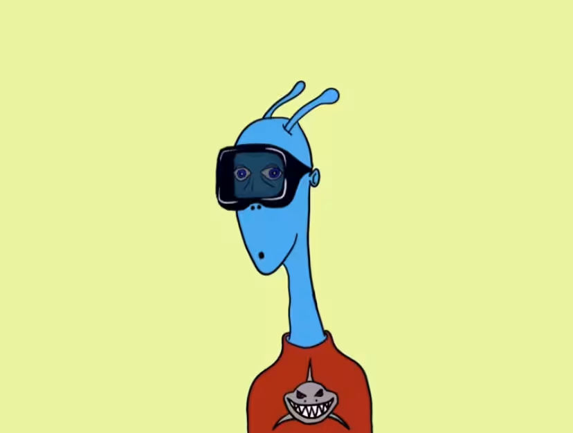 Alien shark shirt
