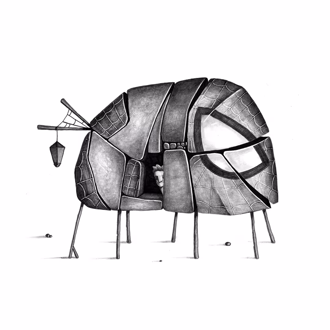 SPIDER CAVE grayscale