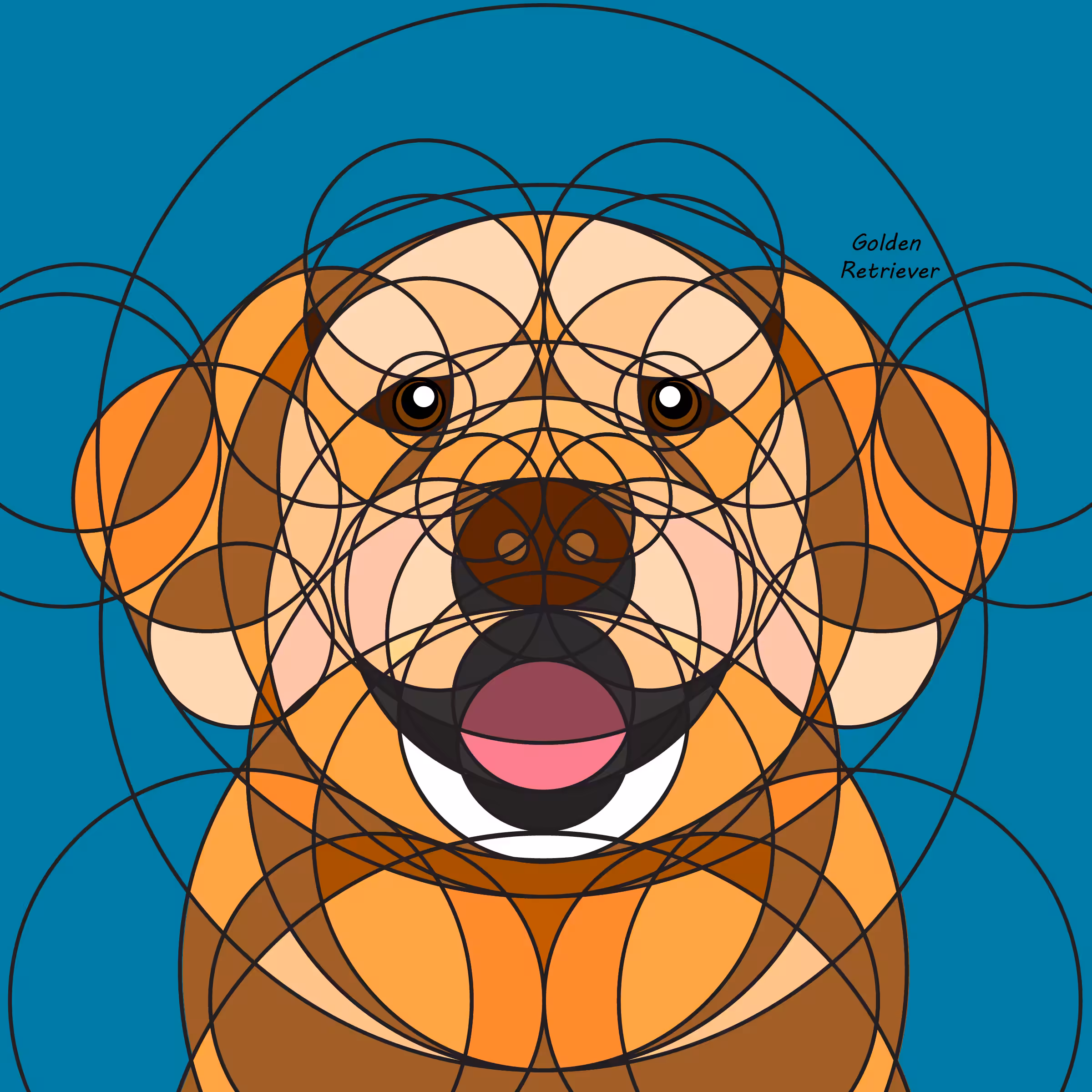 Animal Circle Illustration #015