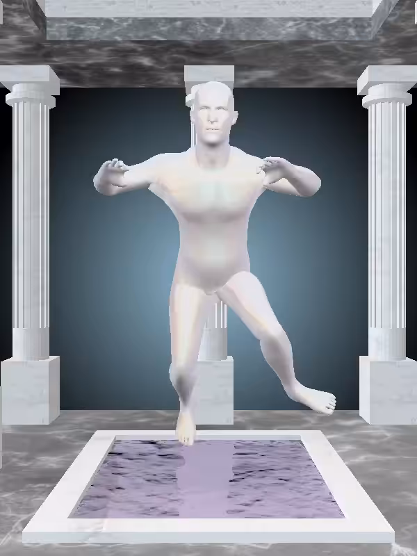 HeavenComputer: The Treading Water Dusky Pale Pink Man #3537