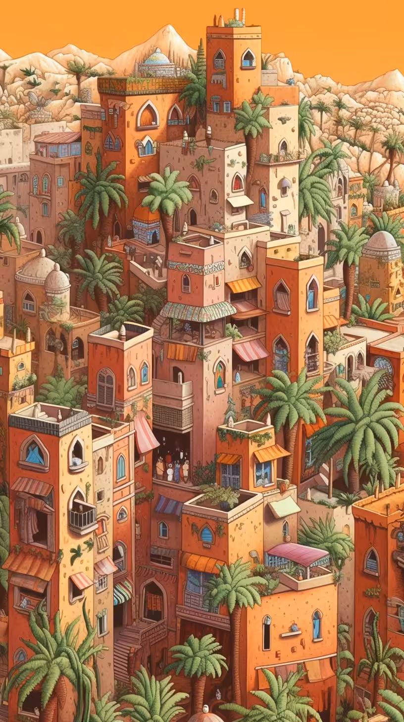 Happy Moroccan Town