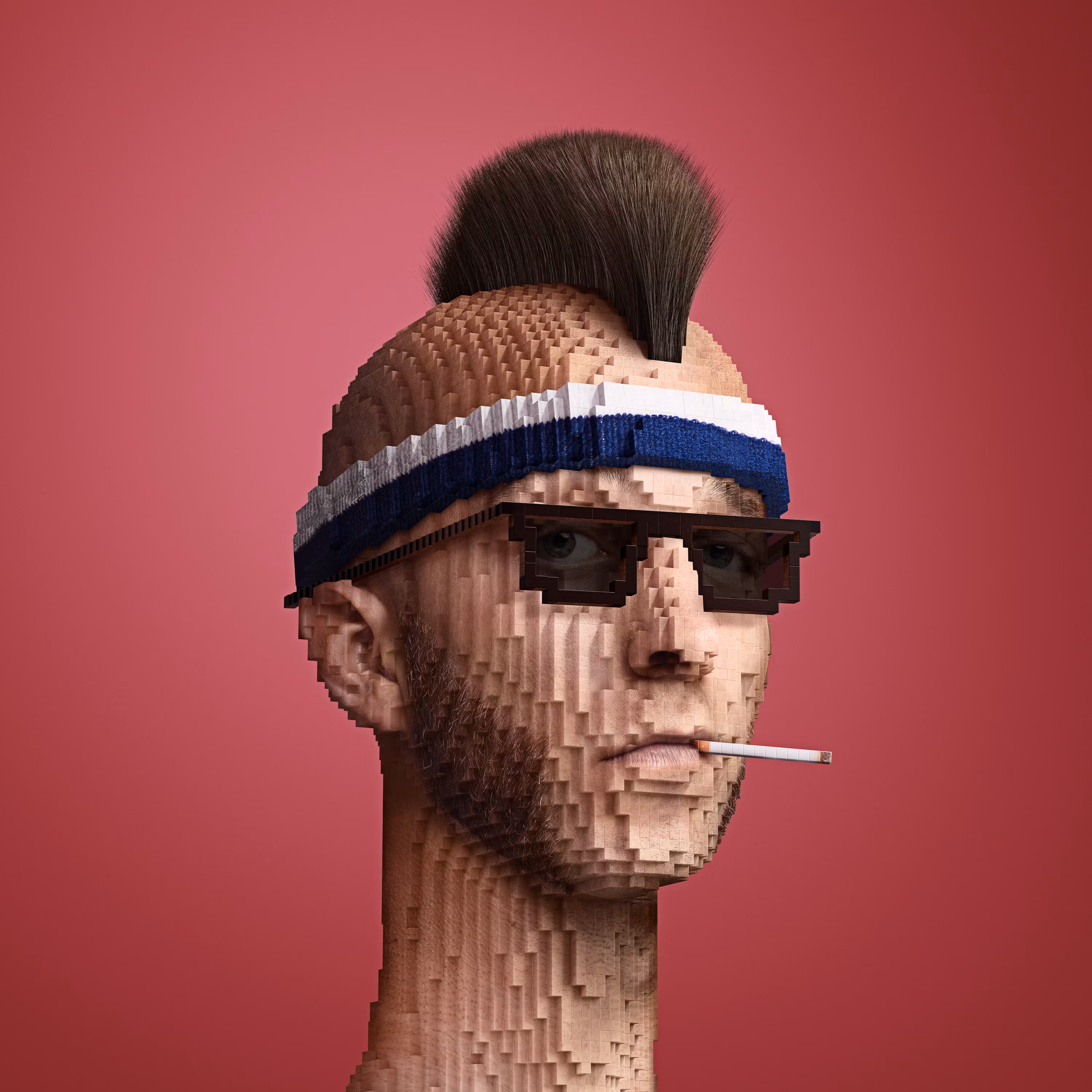 Block Head Punk 001