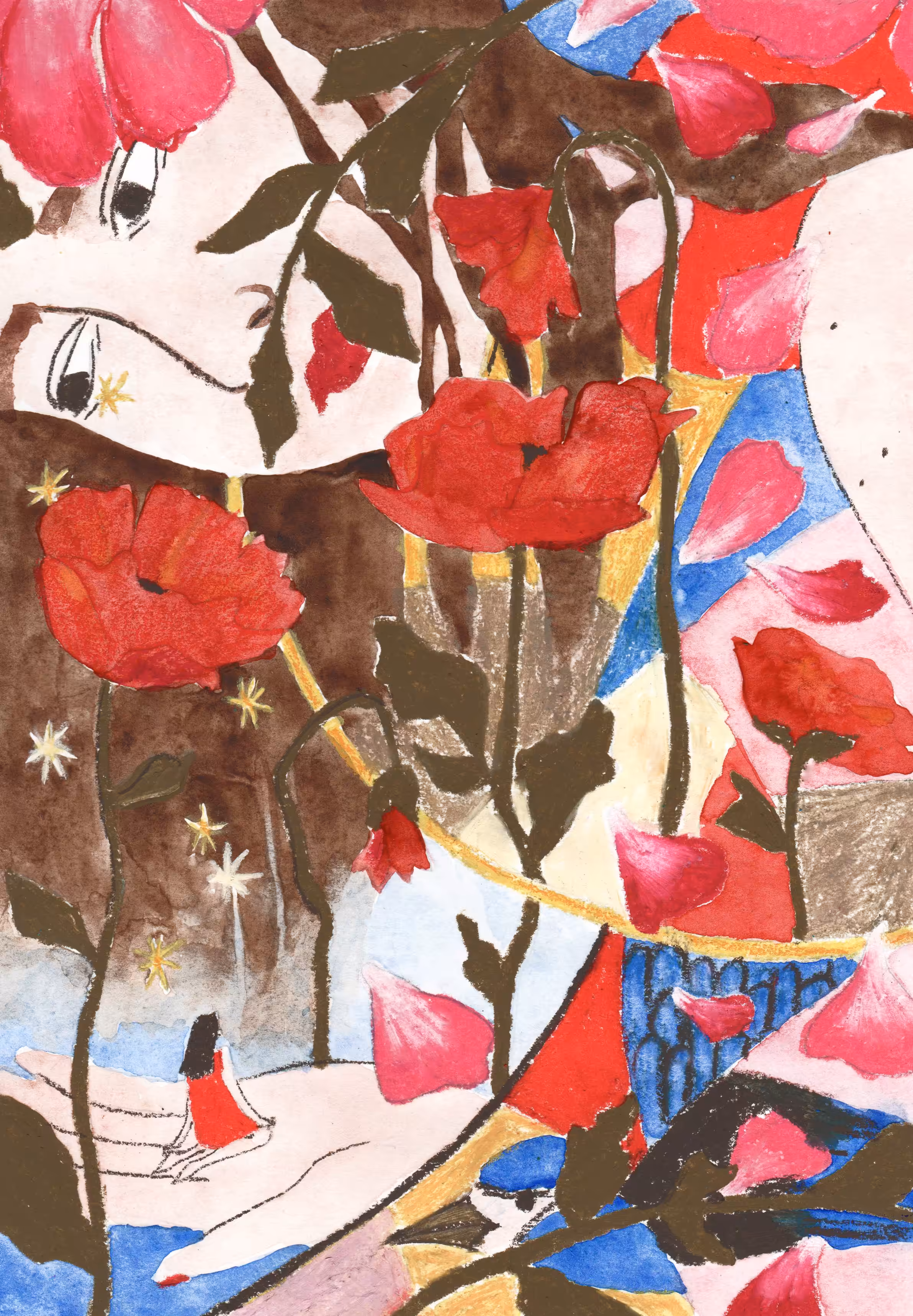 Silent self-observation in a blooming world
