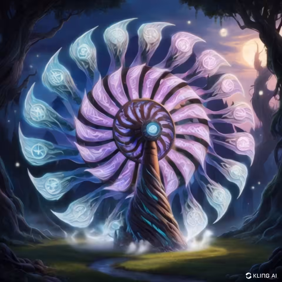 3D pinwheel #99  Dark Blades 