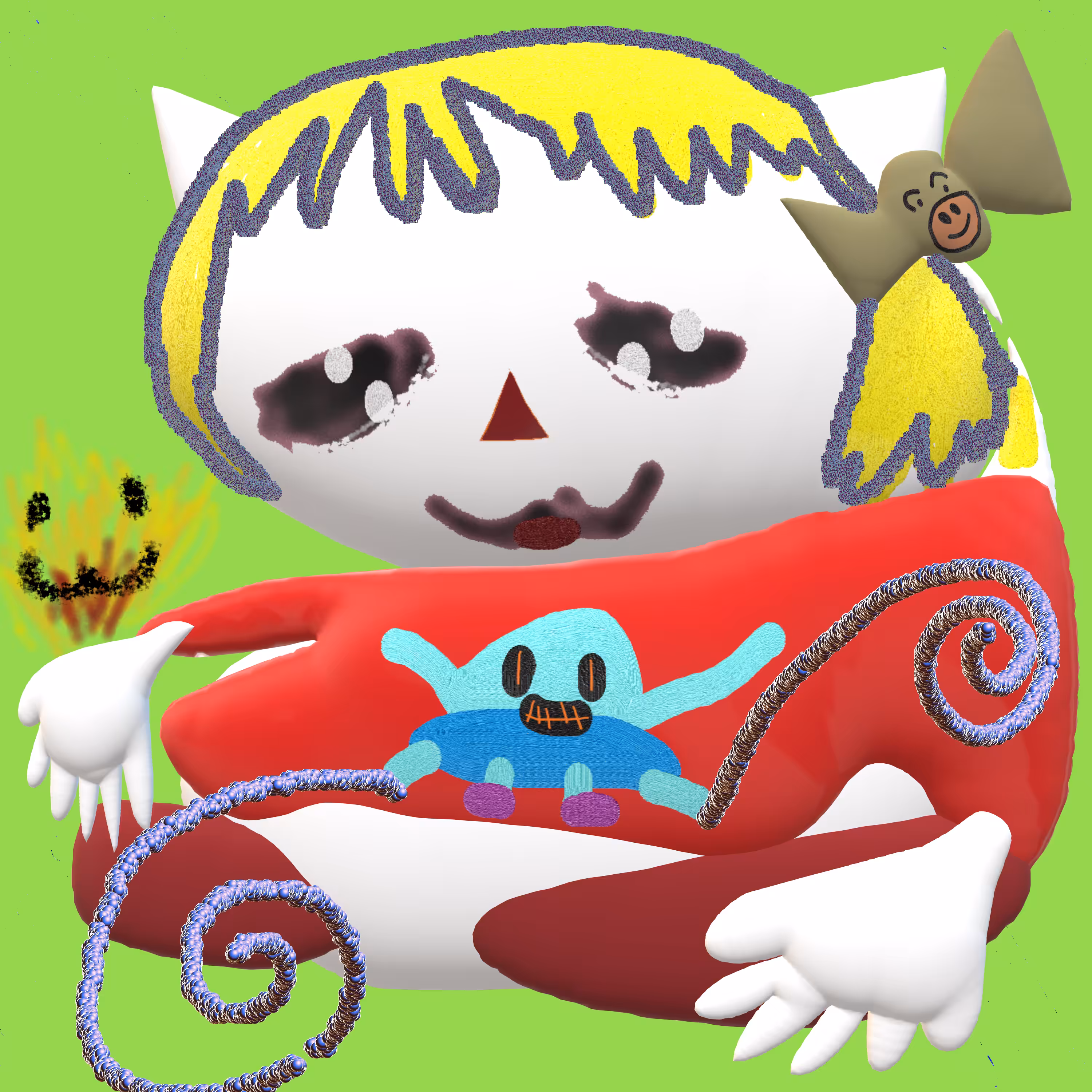 yellow hair cat