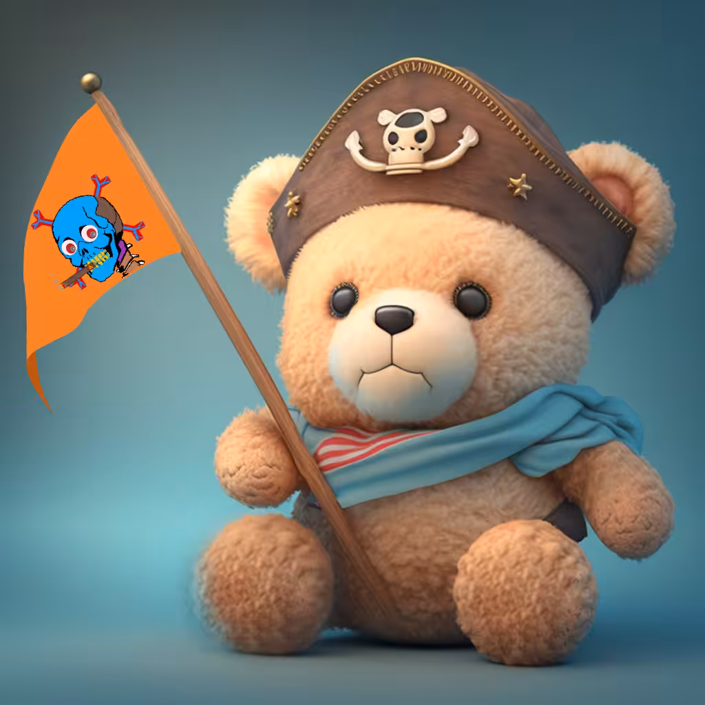 Teddy bear pirate (collaboration with Mr. Friikki) 
