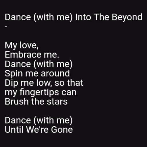 Dance (with me) Into...