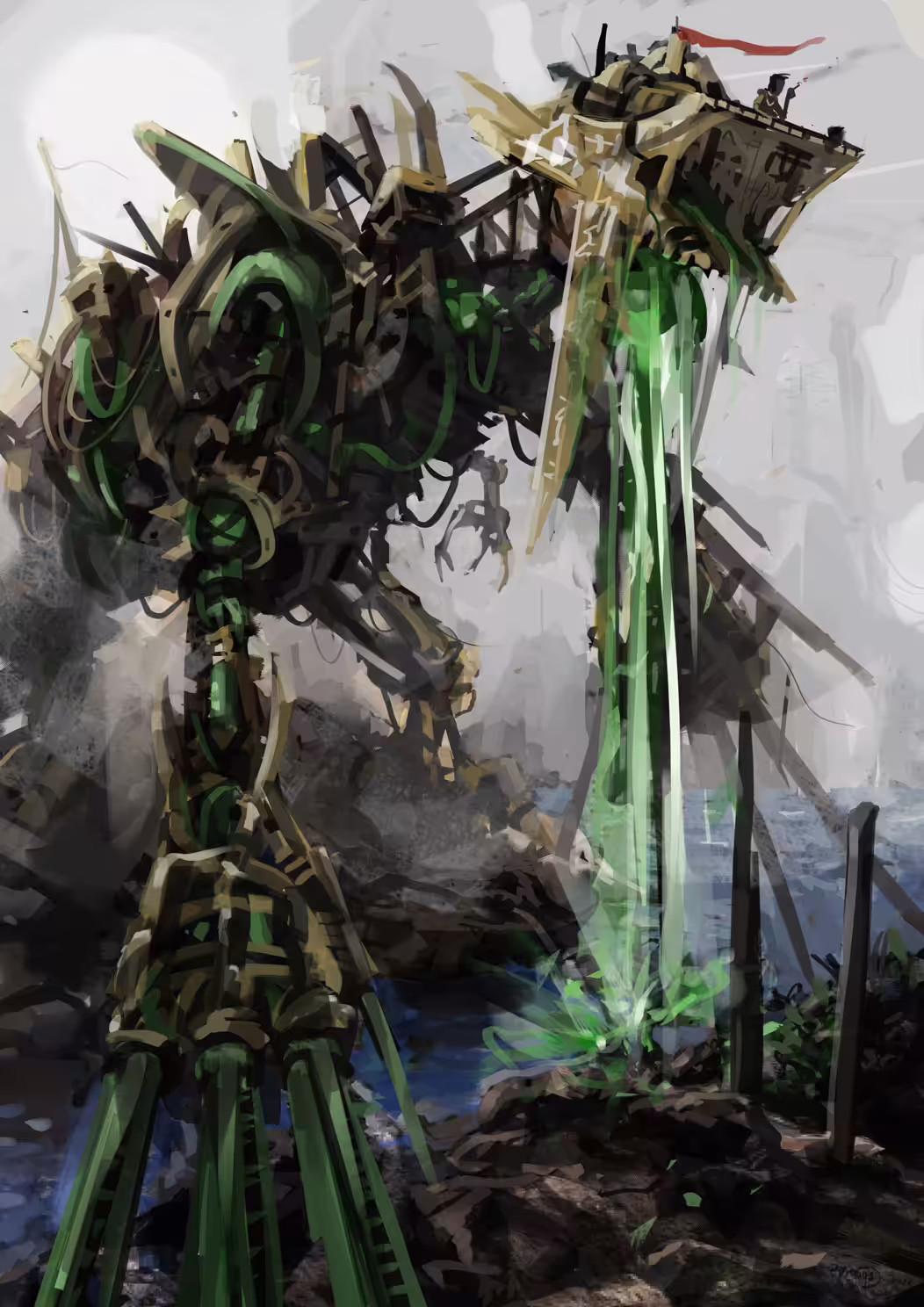 Toxic Green Waste Robot