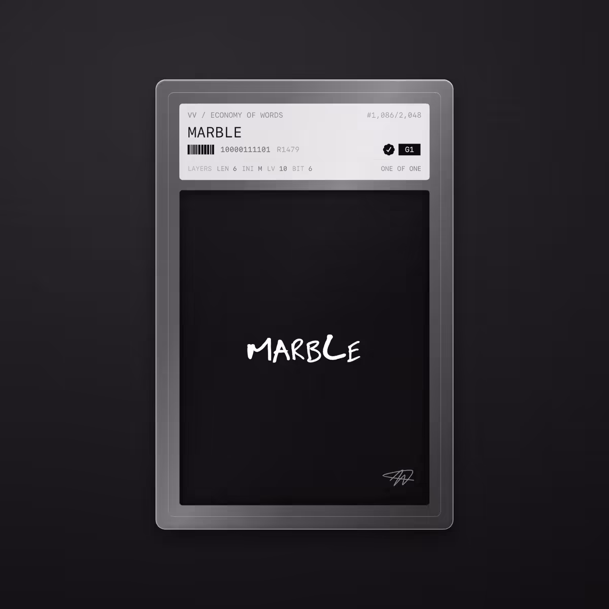 Economy of Words: MARBLE · #1086
