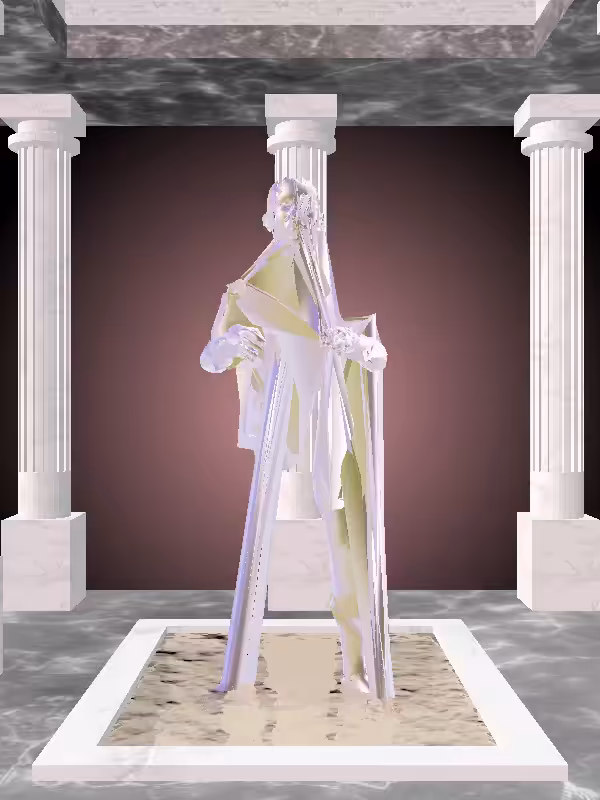 HeavenComputer: The Old Shimmery Violet Garden Woman #4695
