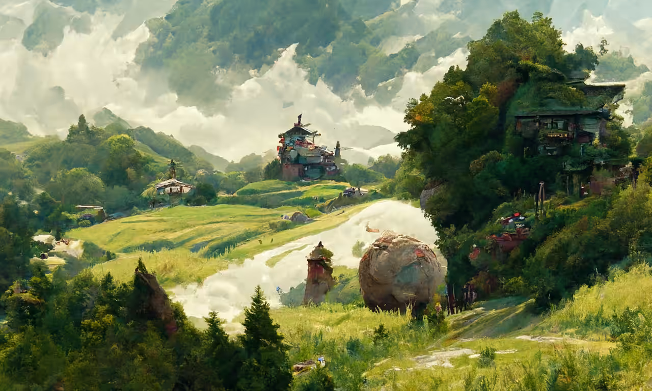 A Scenic Countryside during Summer