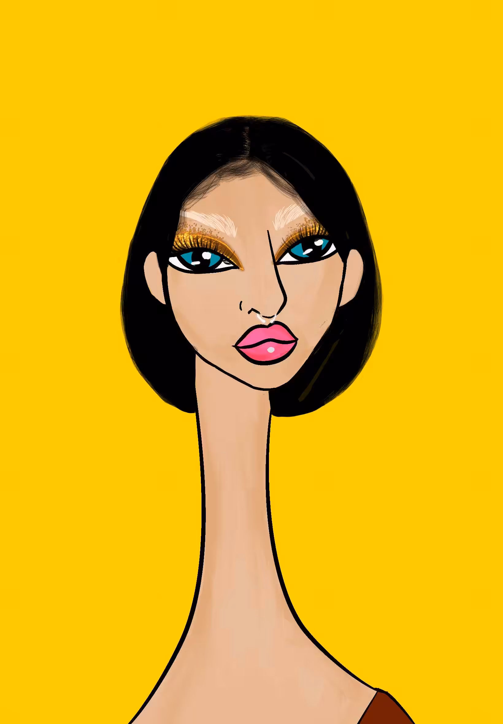 Long Neckie Lady #3227