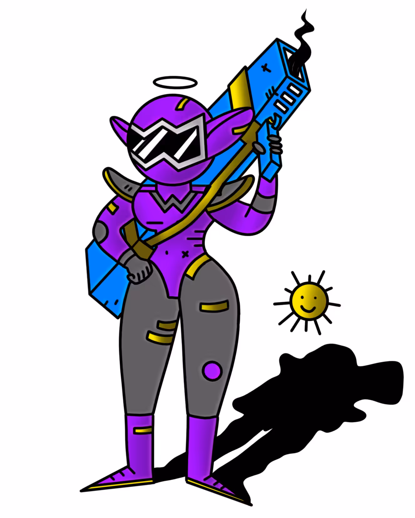 lady 3465 with lazer rifle