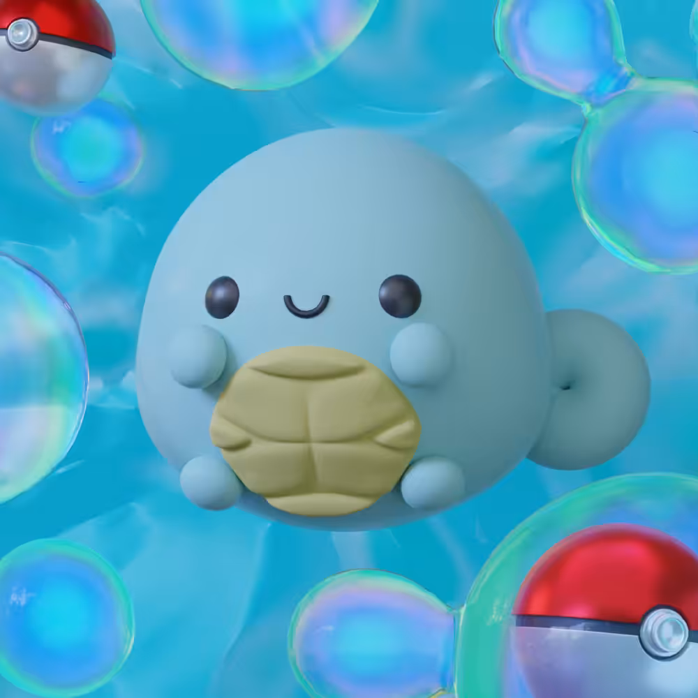 A cute one and bubbles