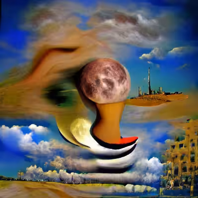 Surrealist Moon Launch
