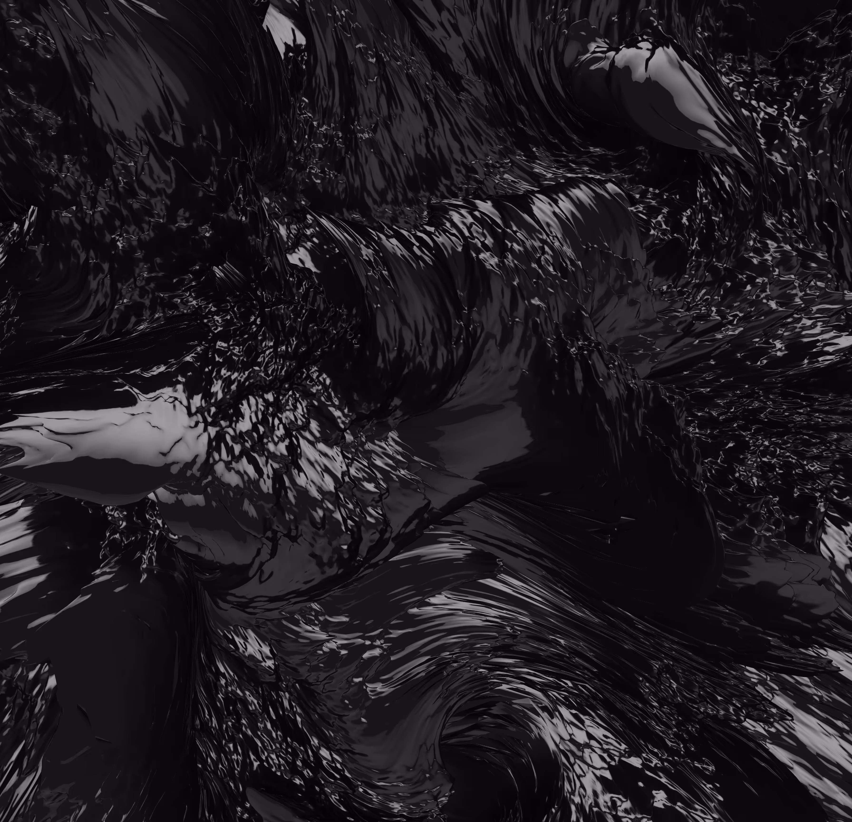 Black glass waves #3