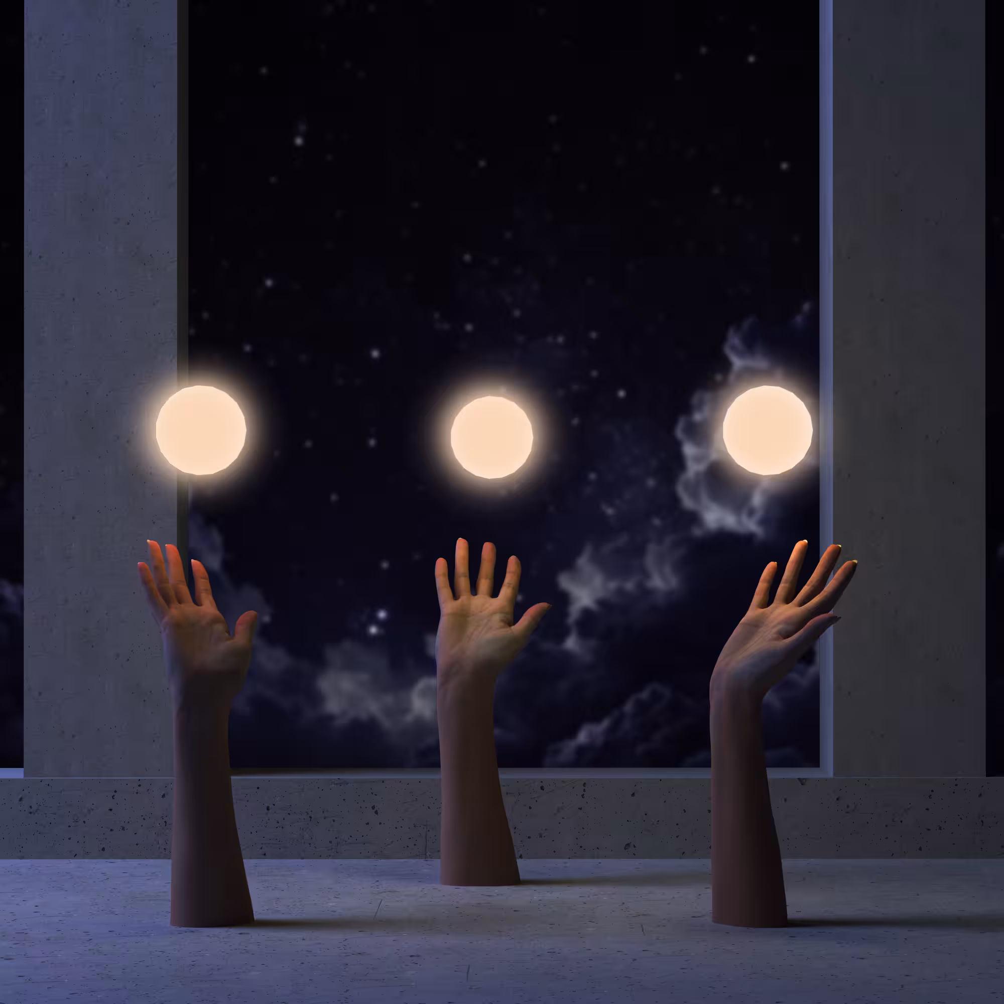 Three lights