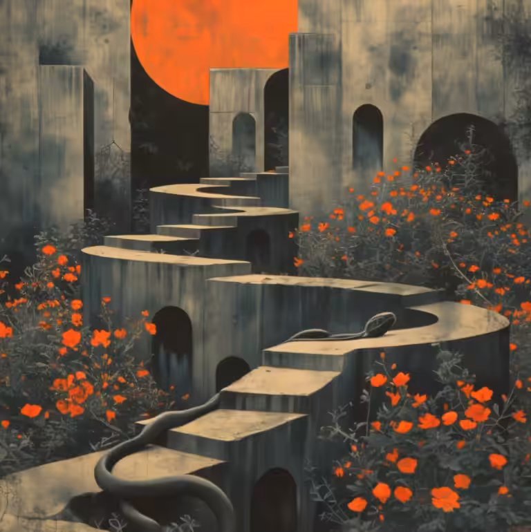 Passing beyond the walls.
