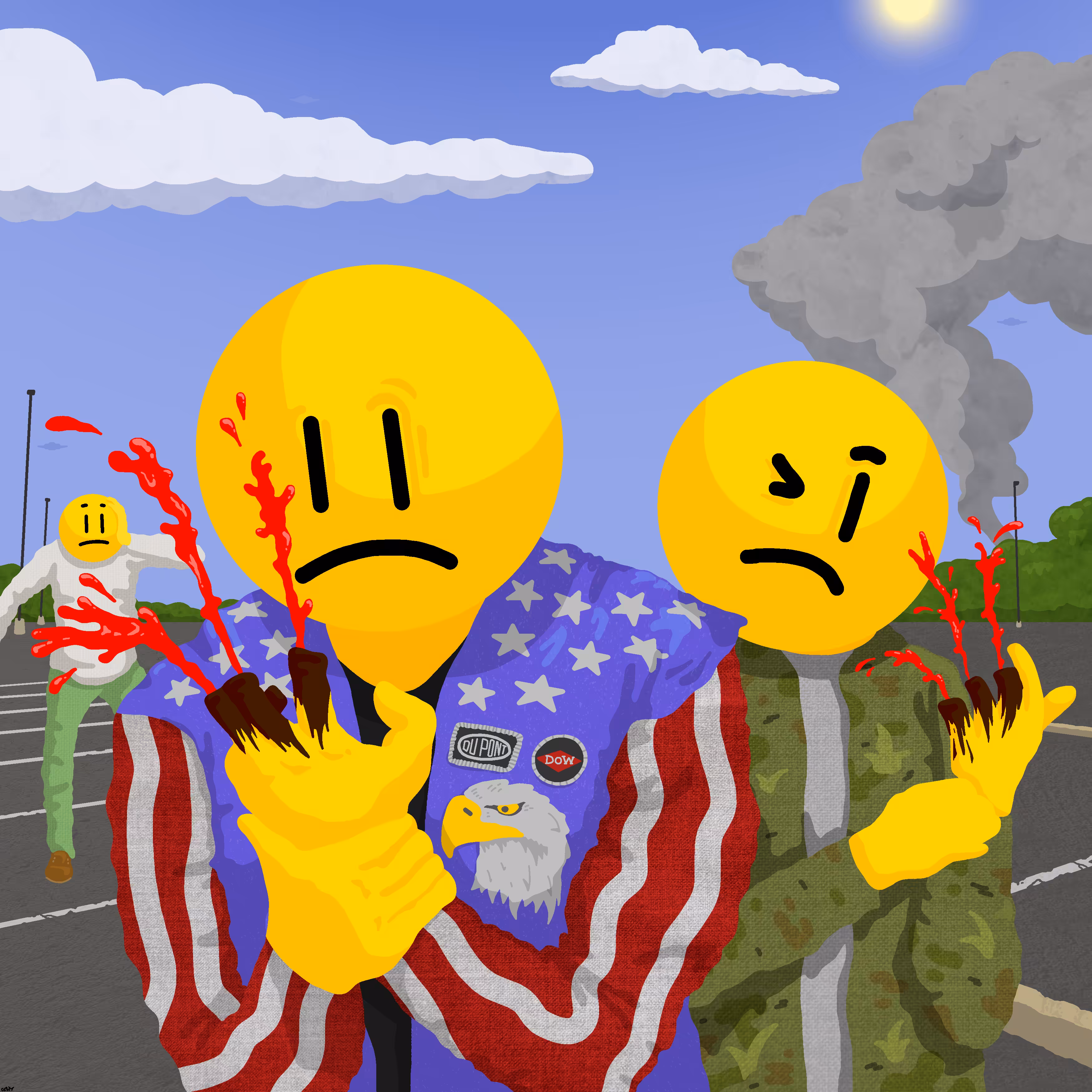 Two Simultaneous Firework Accidents in Broad Daylight