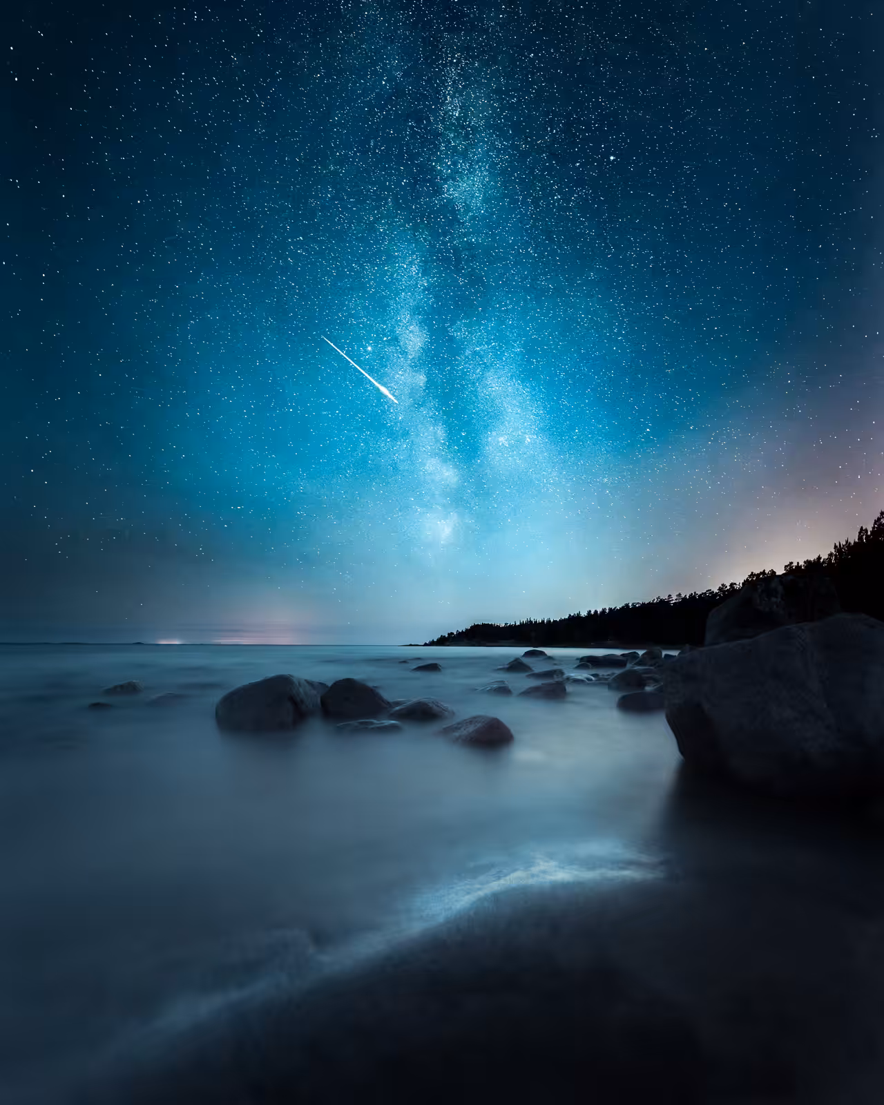 Night at the coast of Finland