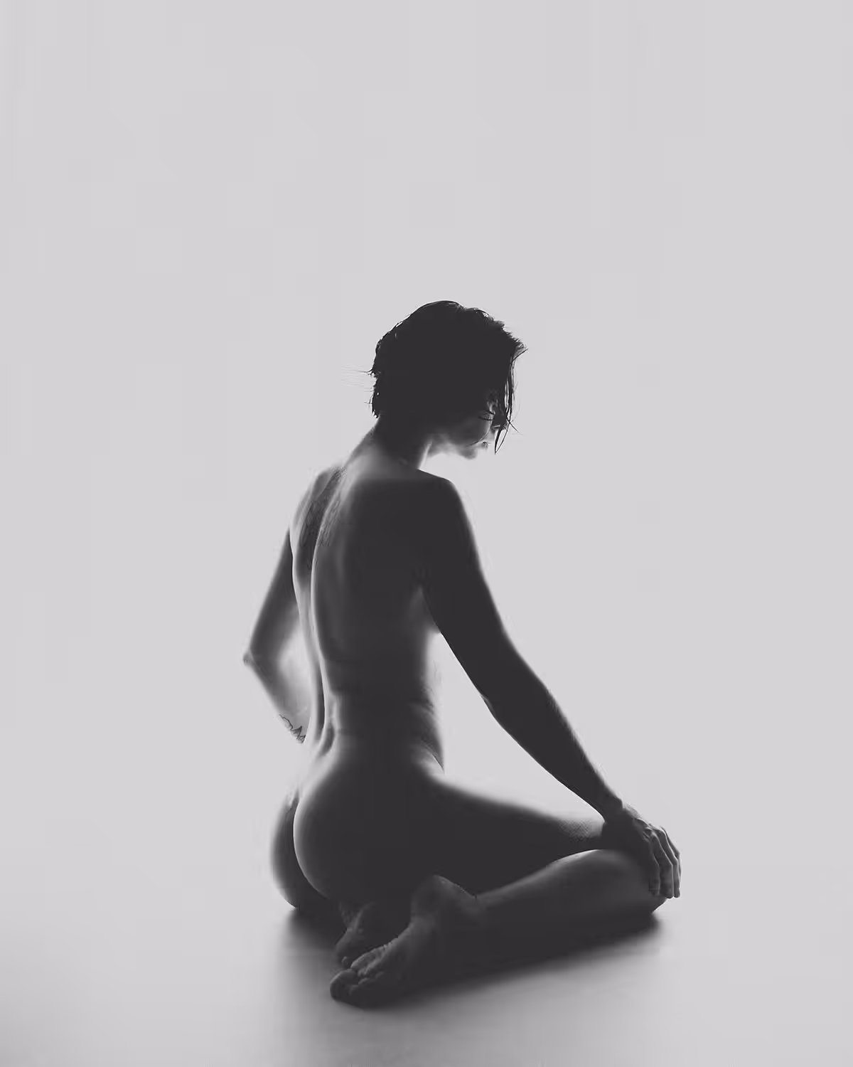 Punk nude art self-portrait