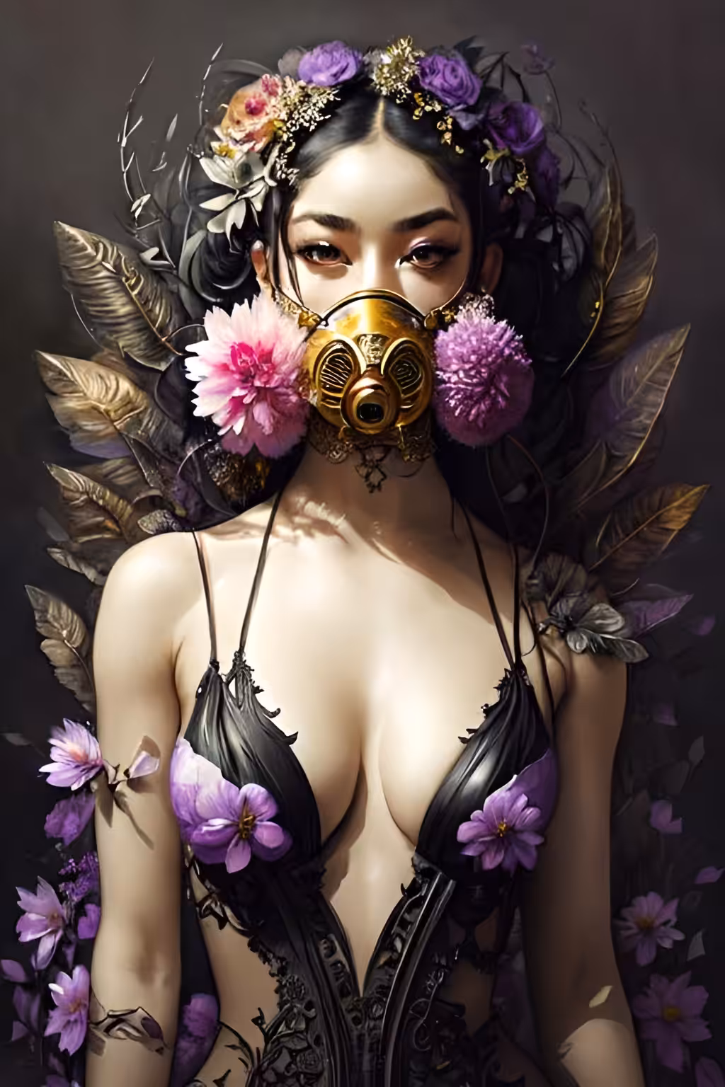 Girl and toxic planet 