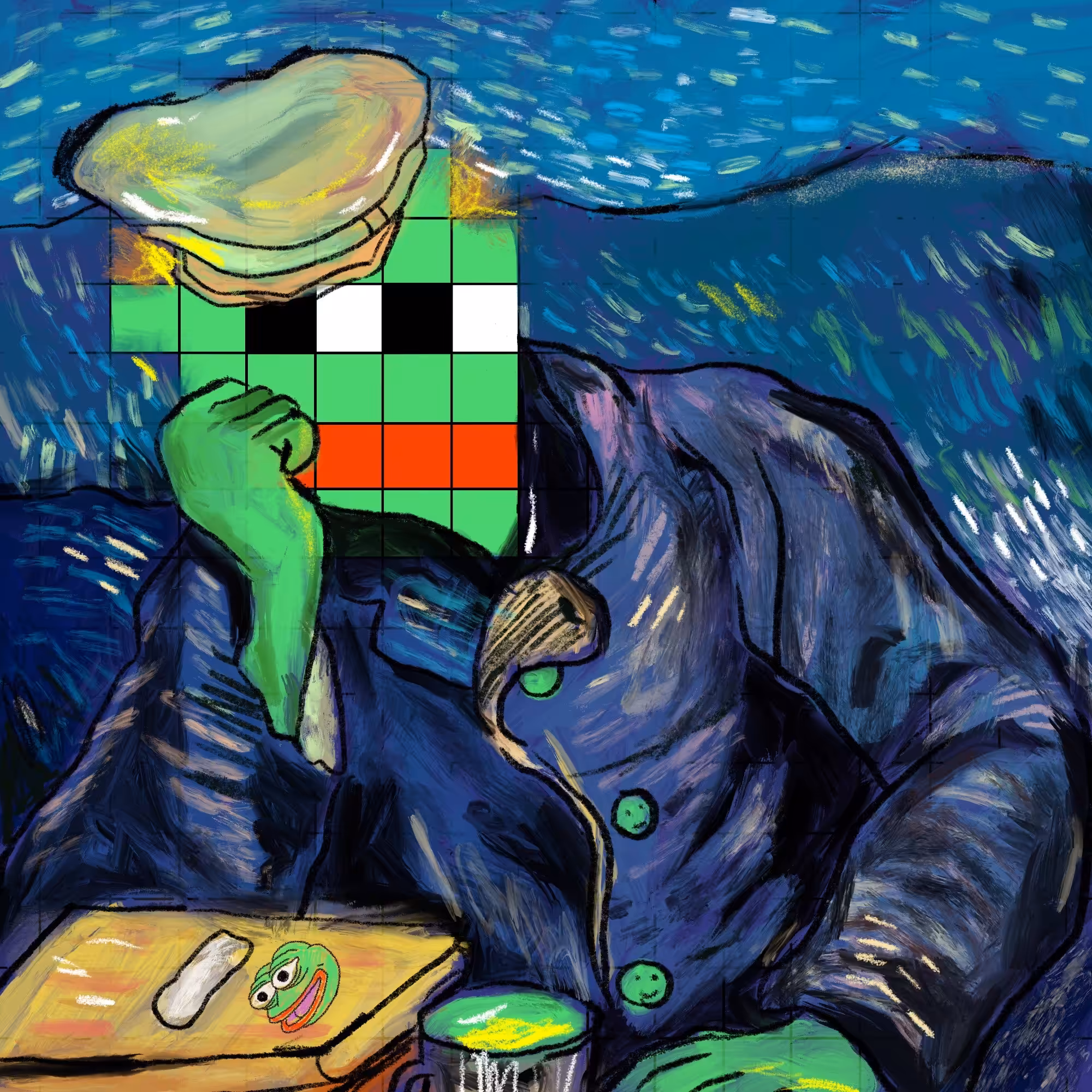 Self Portrair Square Pepe No.23