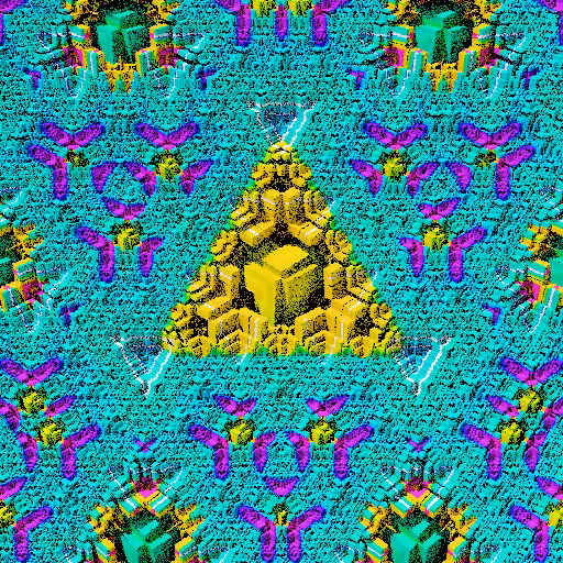 Colorful, warped cubic sponge forms #36