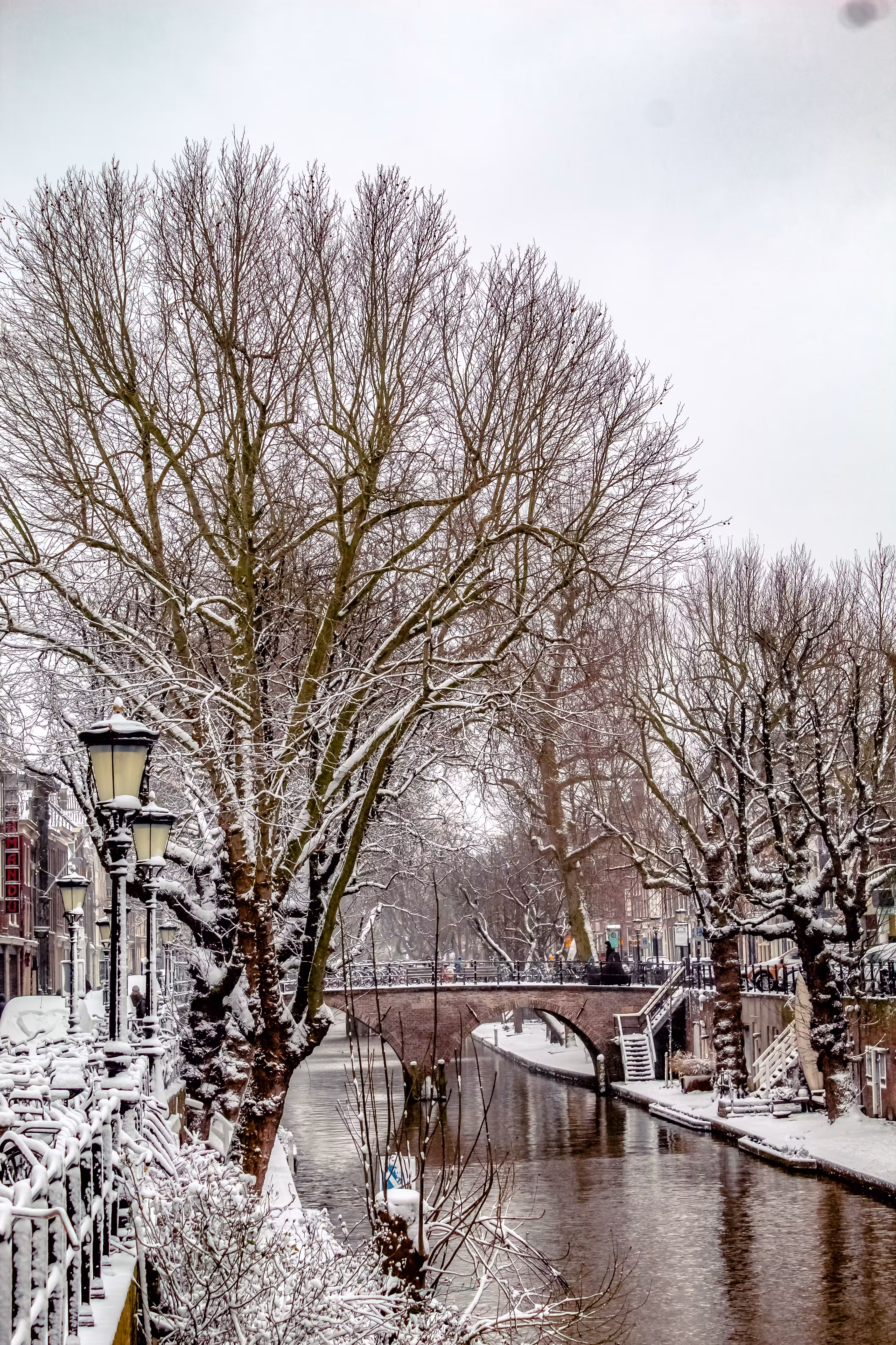 Snowy canal and beyond