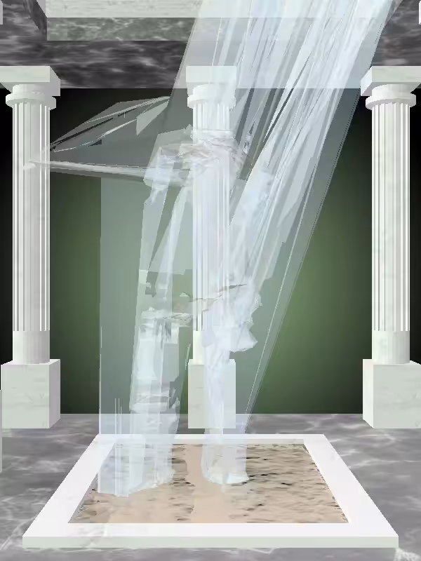 HeavenComputer: The Fading Fragmented Arguing Light Blue Woman #4108