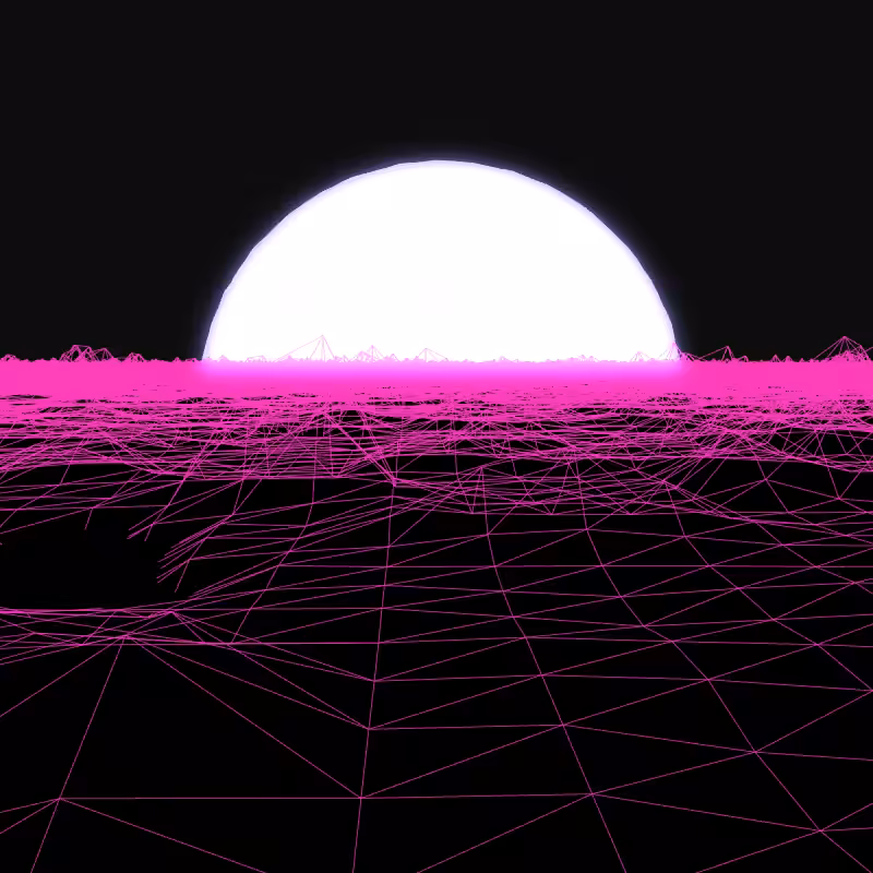 Generative Retrowave Field #135