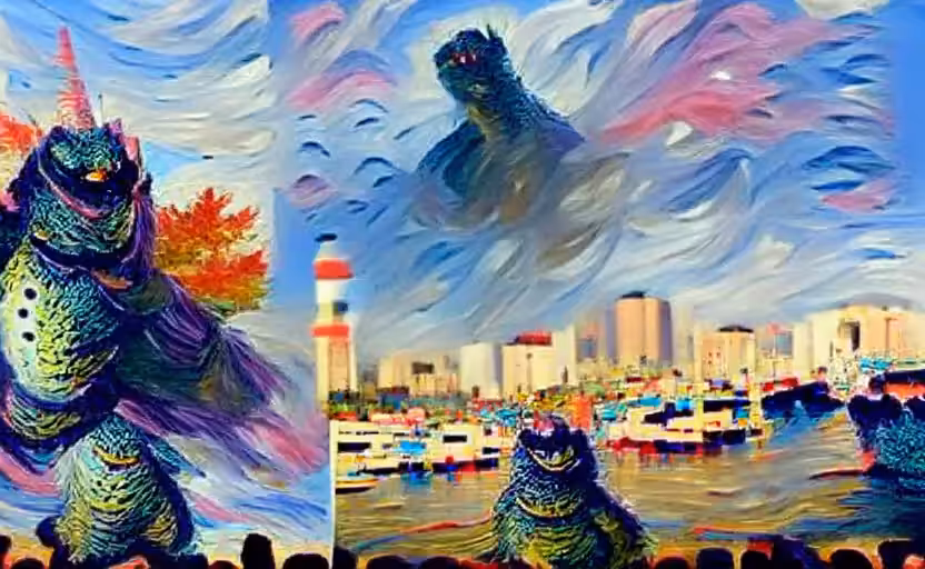 Impressionist Godzilla