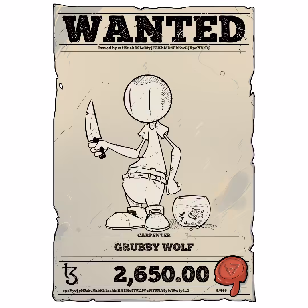 GRUBBY WOLF | TEZOS PIRATE 5/666