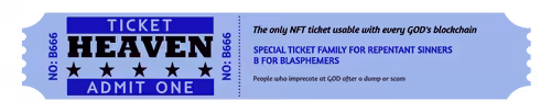 Untitled Collection #126247495: TICKET TO HEAVEN - BLUE - BLASPHEMERS #B666