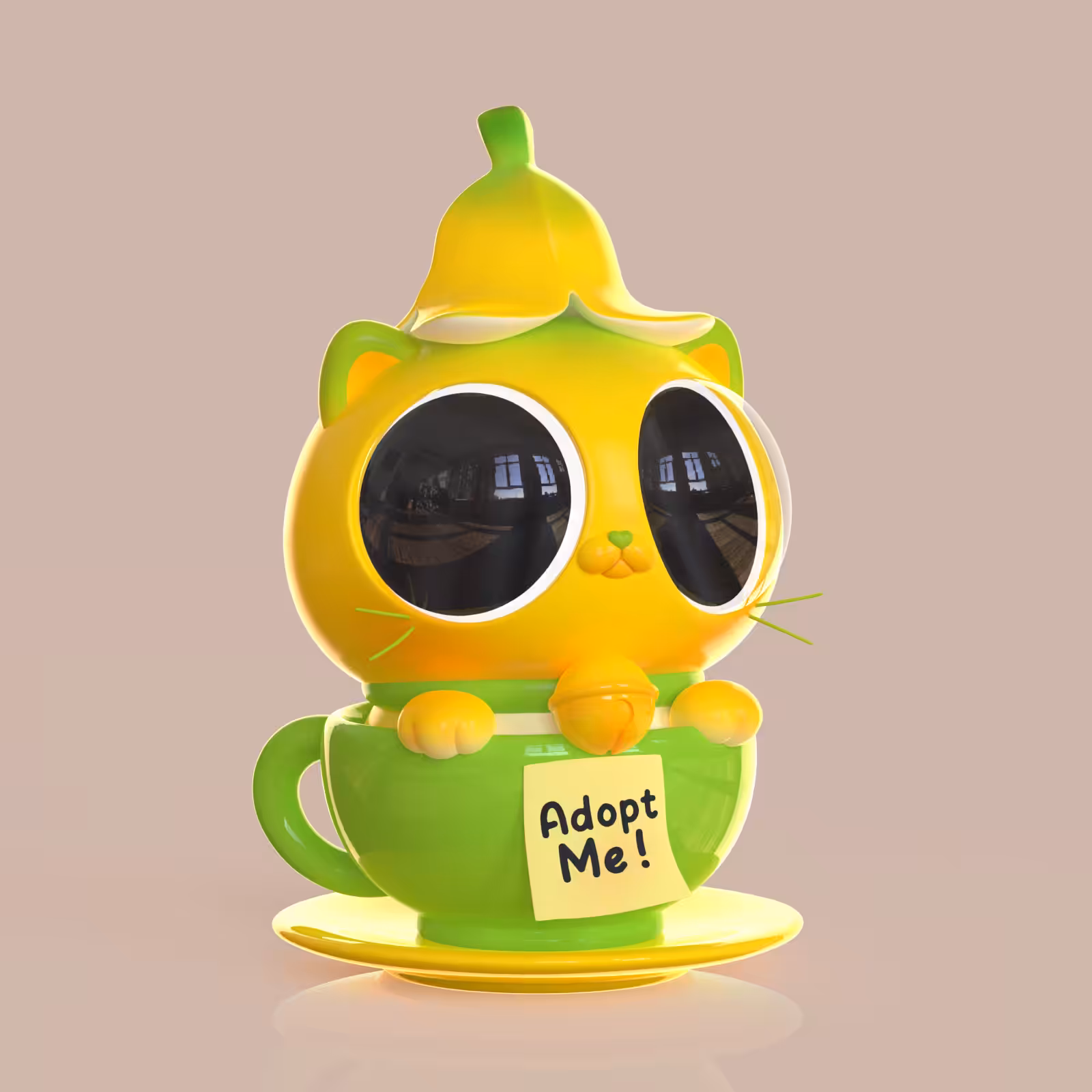 Cupcat #027 Banana