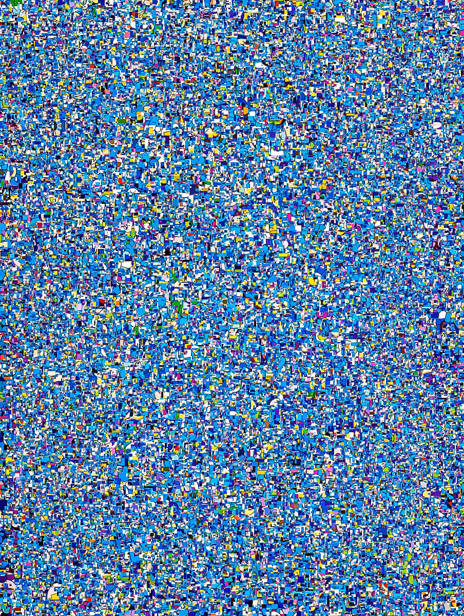 Objkt #40 Blue Pixel Carnival