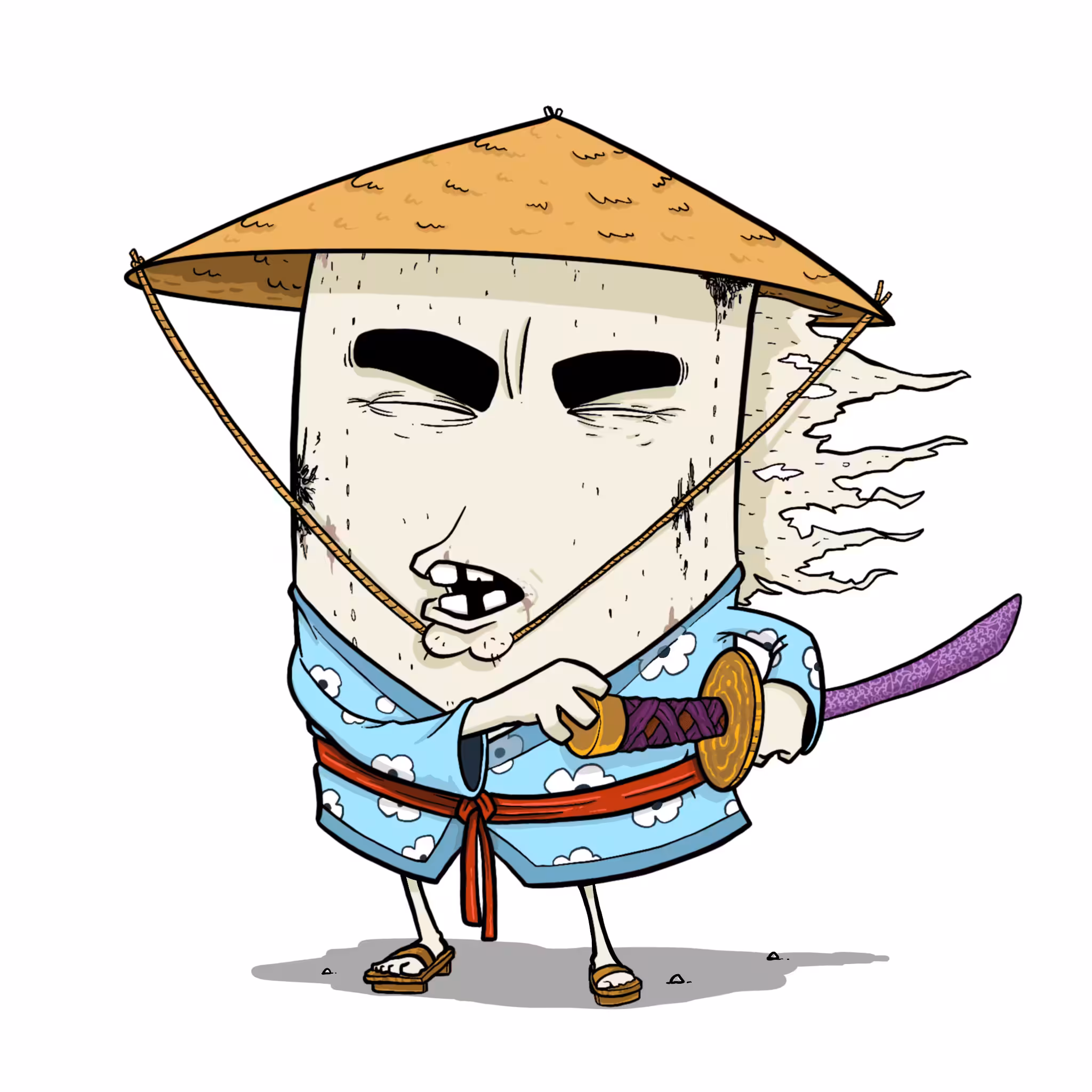 Samurai toilet paper