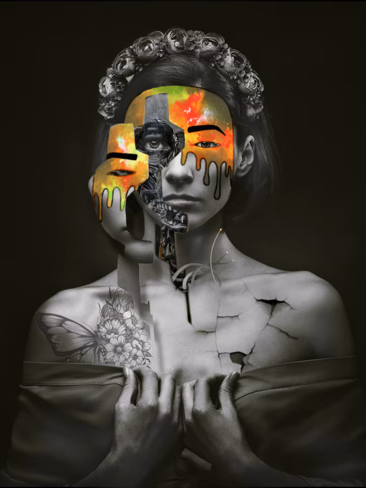 Half Cyborg Woman