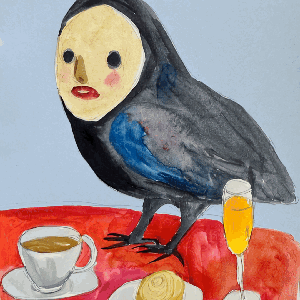 Breakfast with the bird