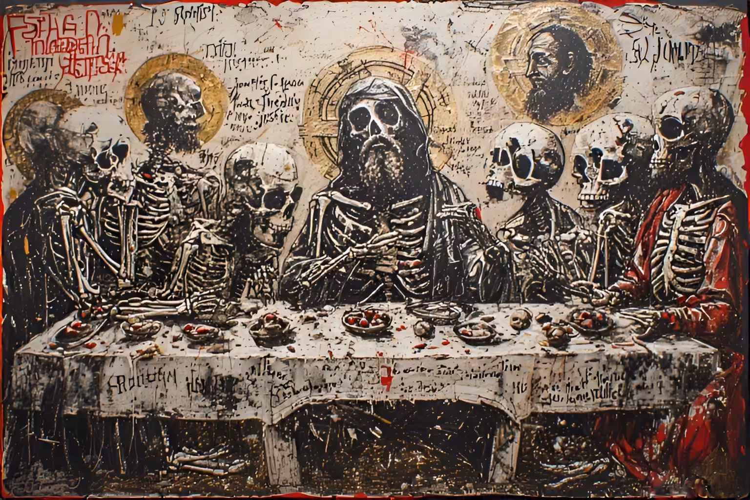 "The Last Supper" revisited by Basquiat