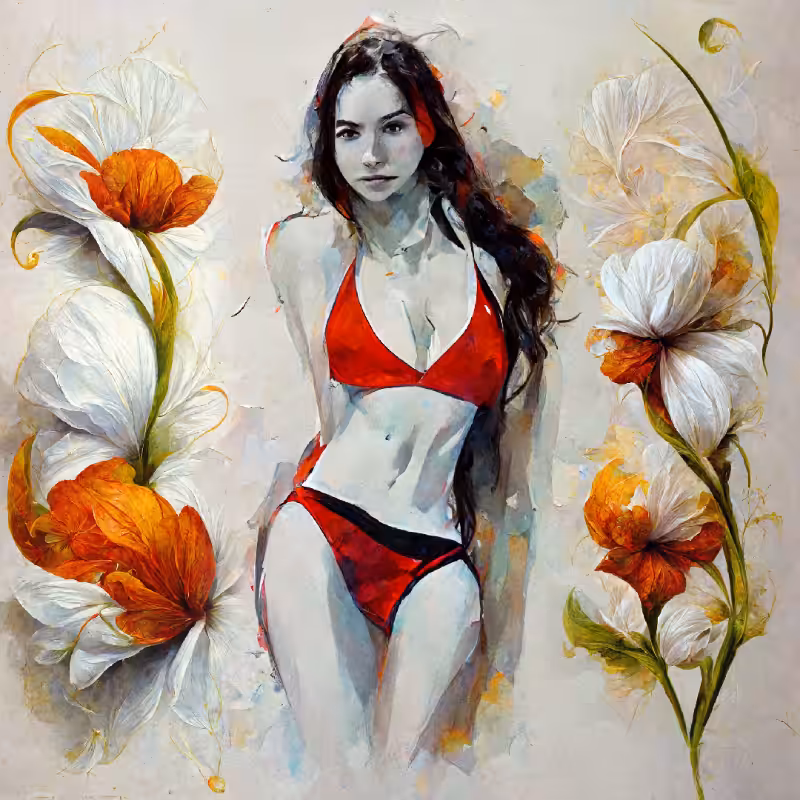 Girl and Flower #8