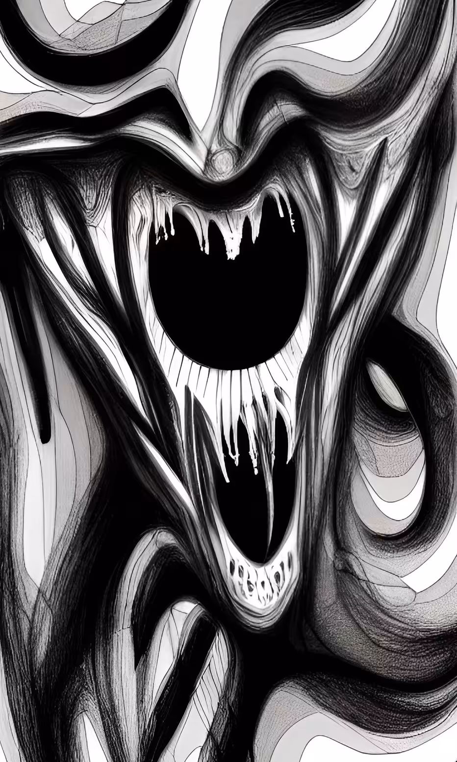 Lines of an ugly mouth
