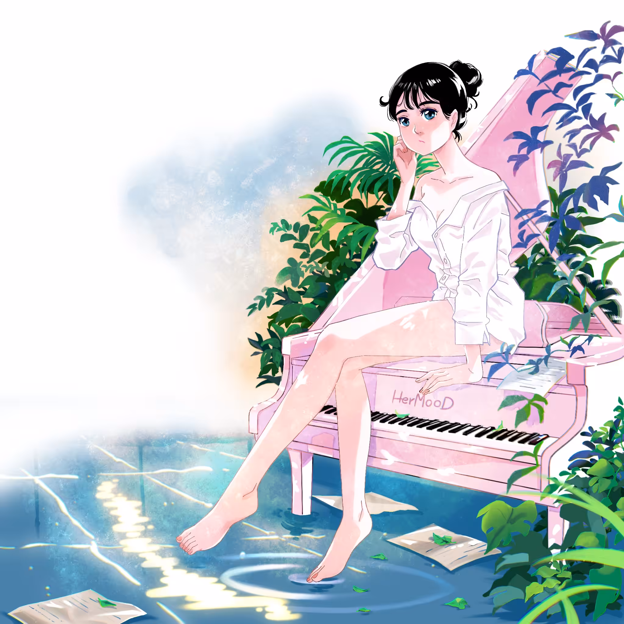 Pink piano & HerMooD