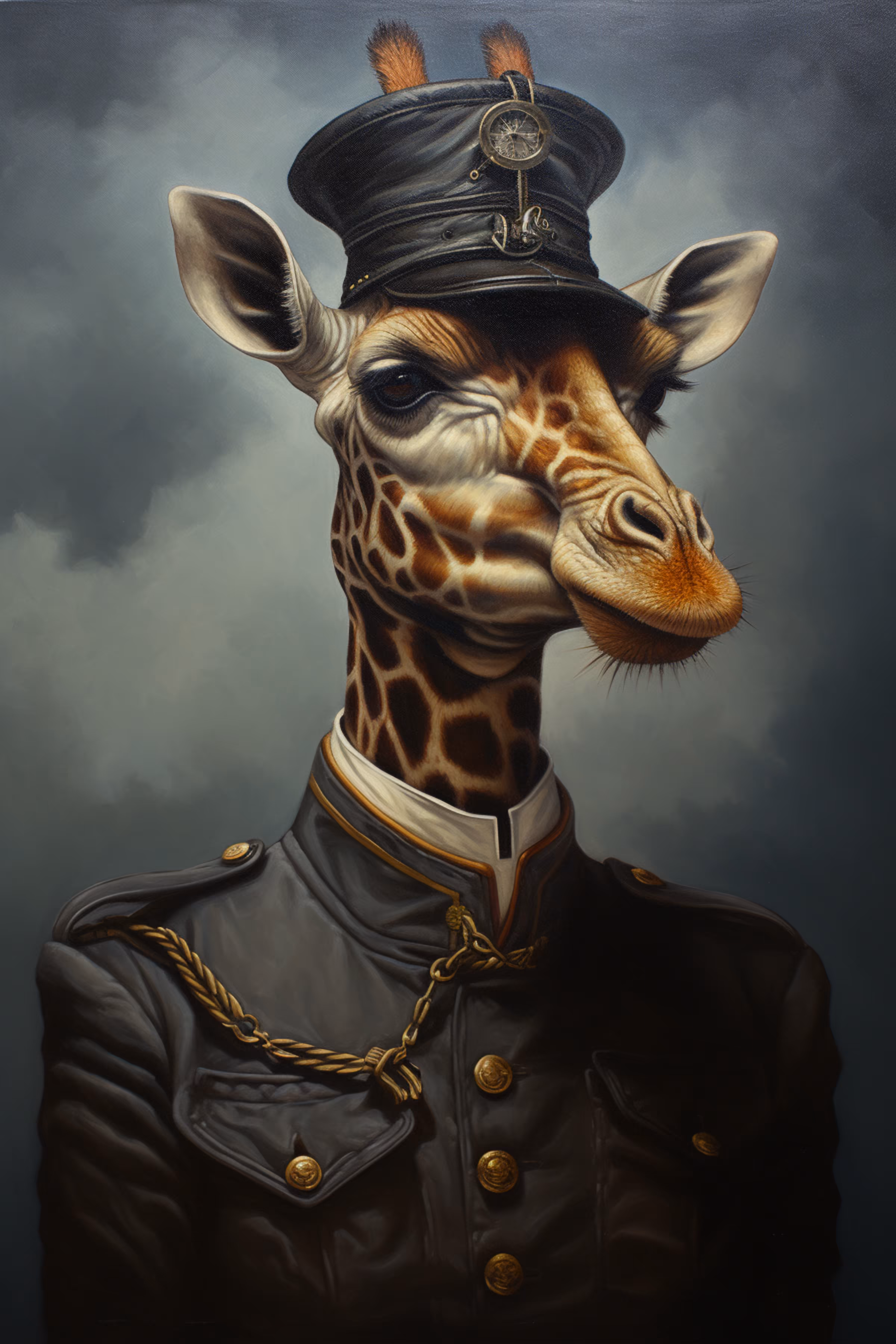 Dieselpunk Giraffe Portrait