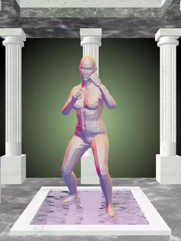 HeavenComputer: The Fragmented Punching Multichrome Haze Woman #7587