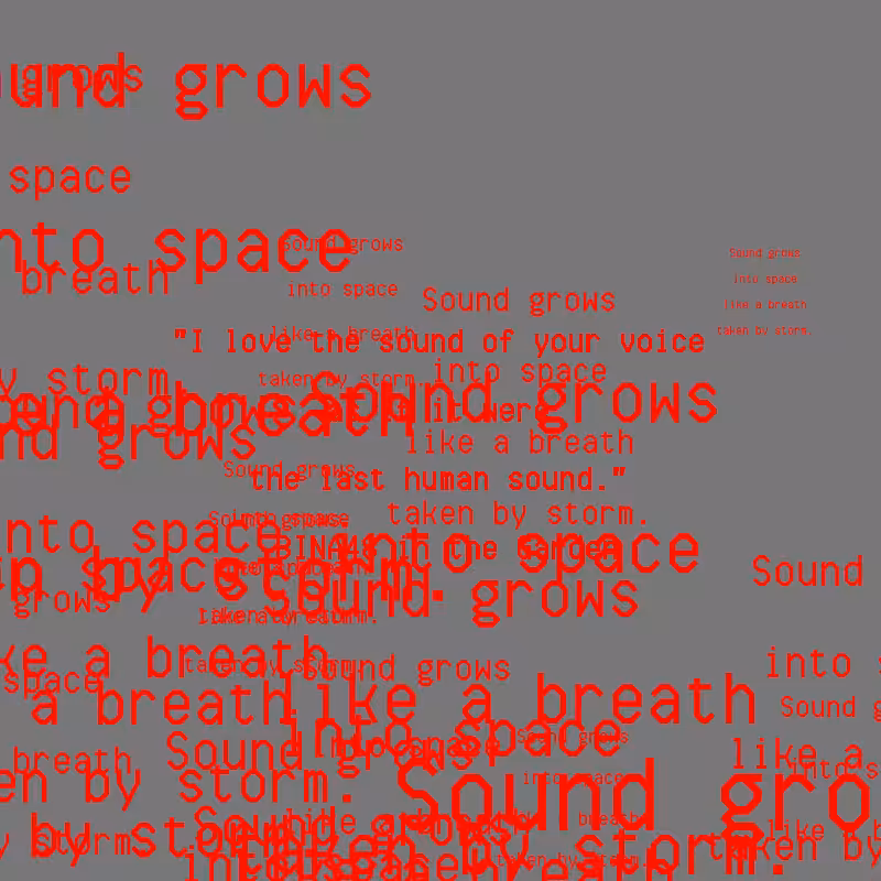 SOUND GROWS INTO SPACE #113