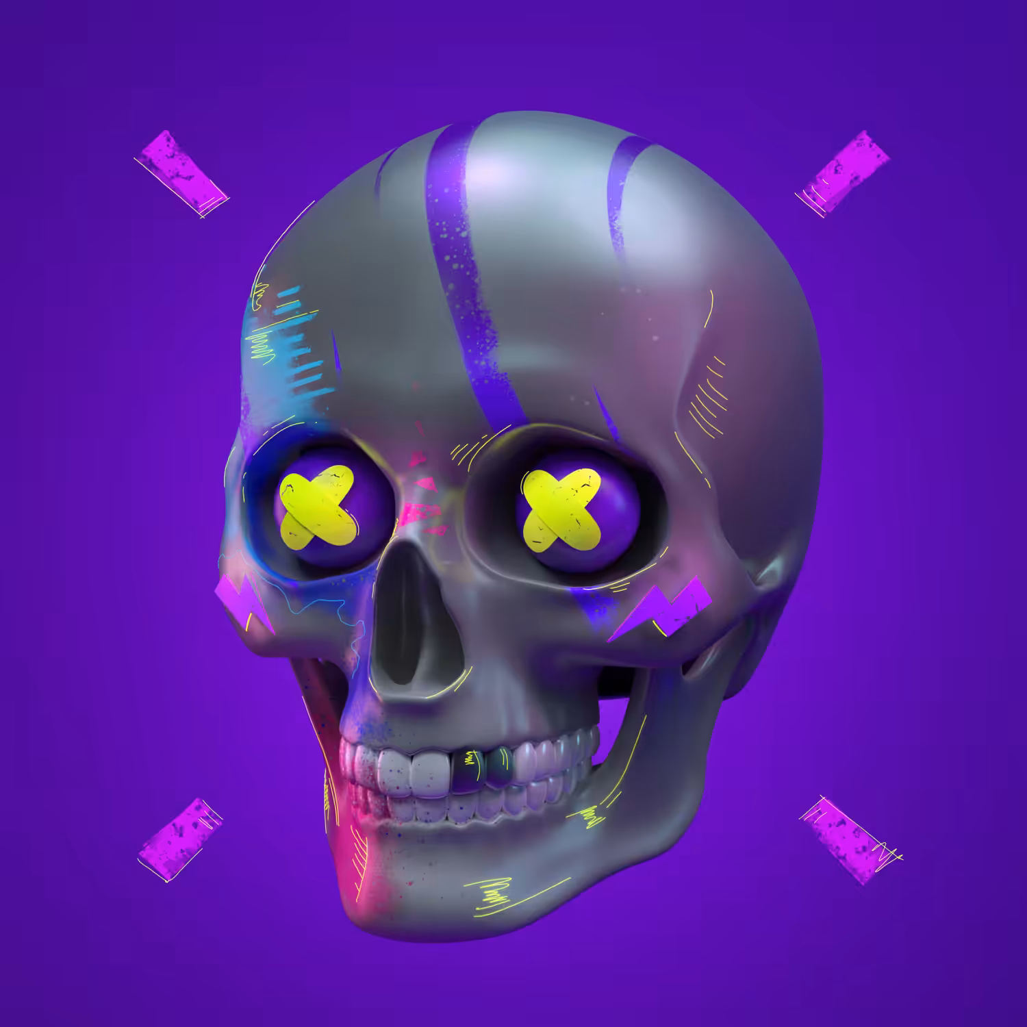 Skull and colors