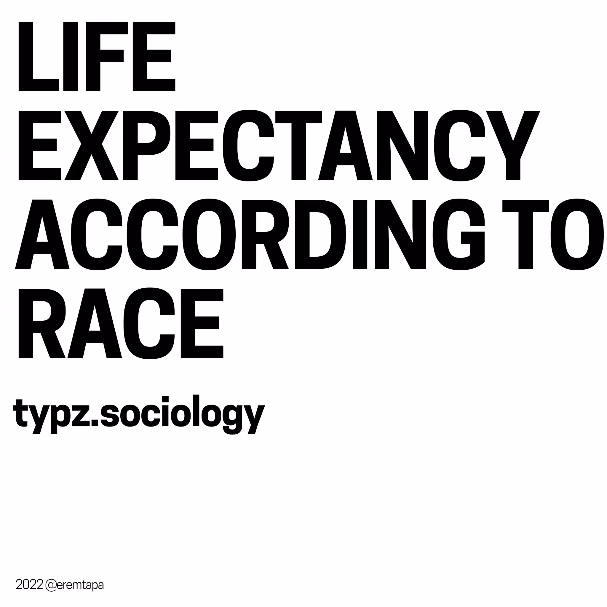 Life expectancy according to race